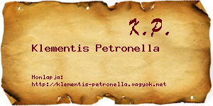 Klementis Petronella névjegykártya